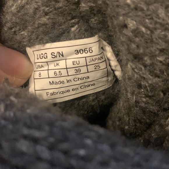 Ugg | Cardy Grey Cable Knit Convertible Calf Ankle Cozy Winter Sweater Boots 8 - Picture 4 of 4